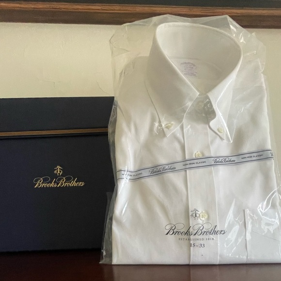 New w Box BROOKS BROTHERS DRESS SHIRT 15 “ X 33 NWT GIFT - Picture 1 of 7
